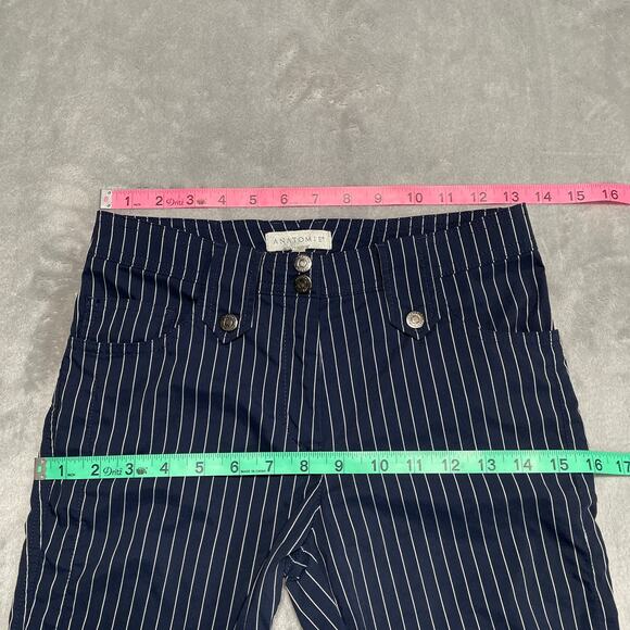 Anatomie Skyler Pants Womens XS Blue Pinstripe Travel Lightweight Stretch Euro - Picture 7 of 10